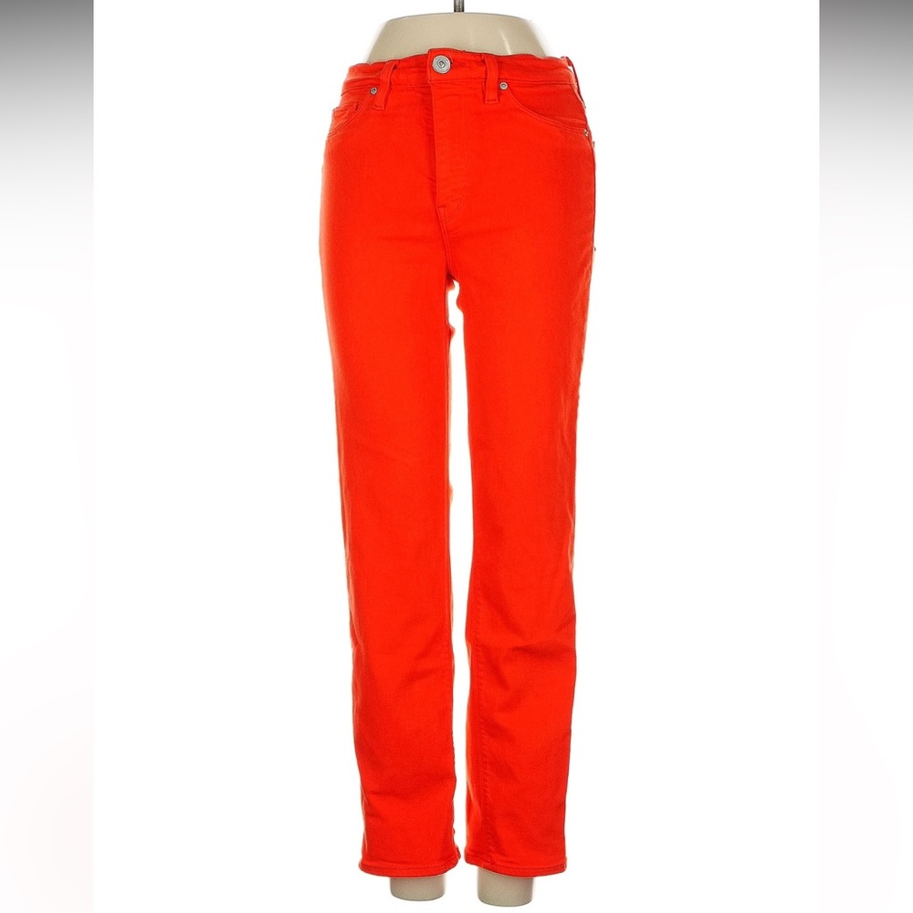 Hudson skinny jeans bright orange sz 26